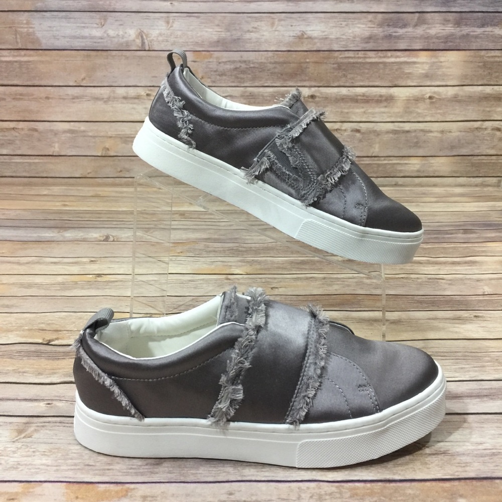 SAM EDLEMAN 8.5 Levine Platform Sneaker Gray Shoe